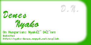 denes nyako business card